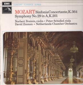 Norbert Brainin / Peter Schidlof / David Zinman - Mozart Sinfonia Concertante / Symphony No.29 - Lp