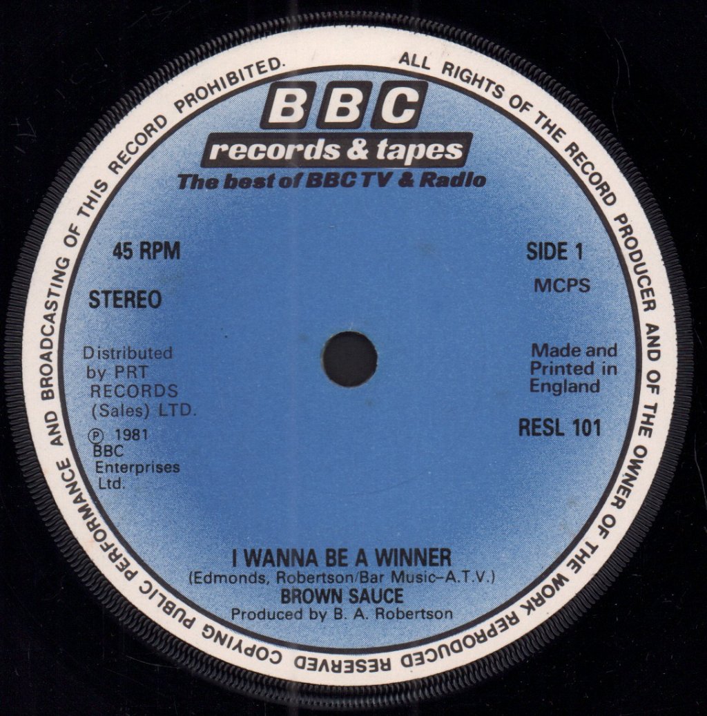Brown Sauce - I Wanna Be A Winner - 7 Inch
