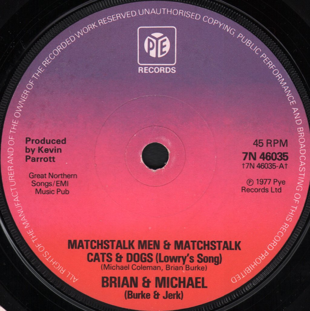 Brian And Michael - Matchstalk Men And Matchstalk Cats And Dogs - 7 Inch