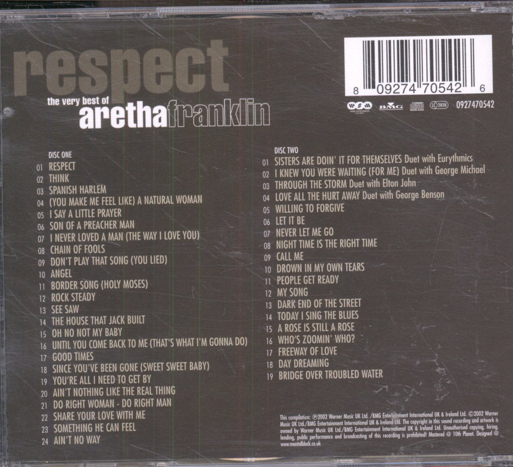 Aretha Franklin - Respect (The Very Best Of Aretha Franklin) - Double Cd