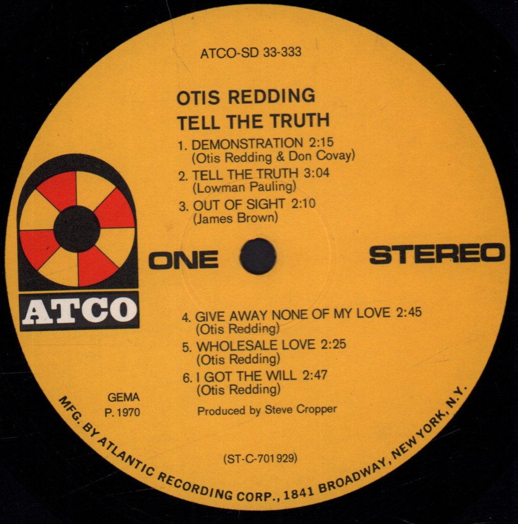 Otis Redding - Tell The Truth - Lp