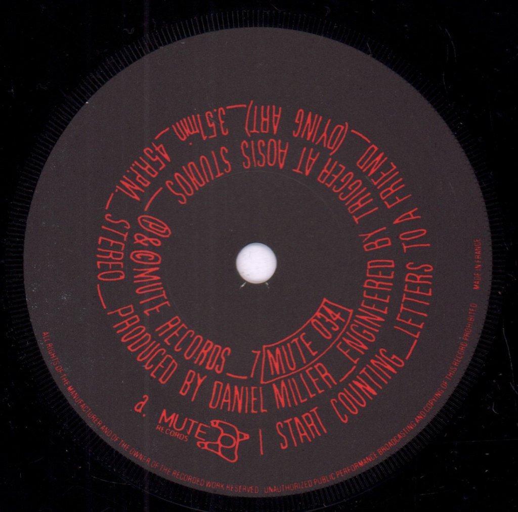 I Start Counting - Letters To A Friend - 7 Inch