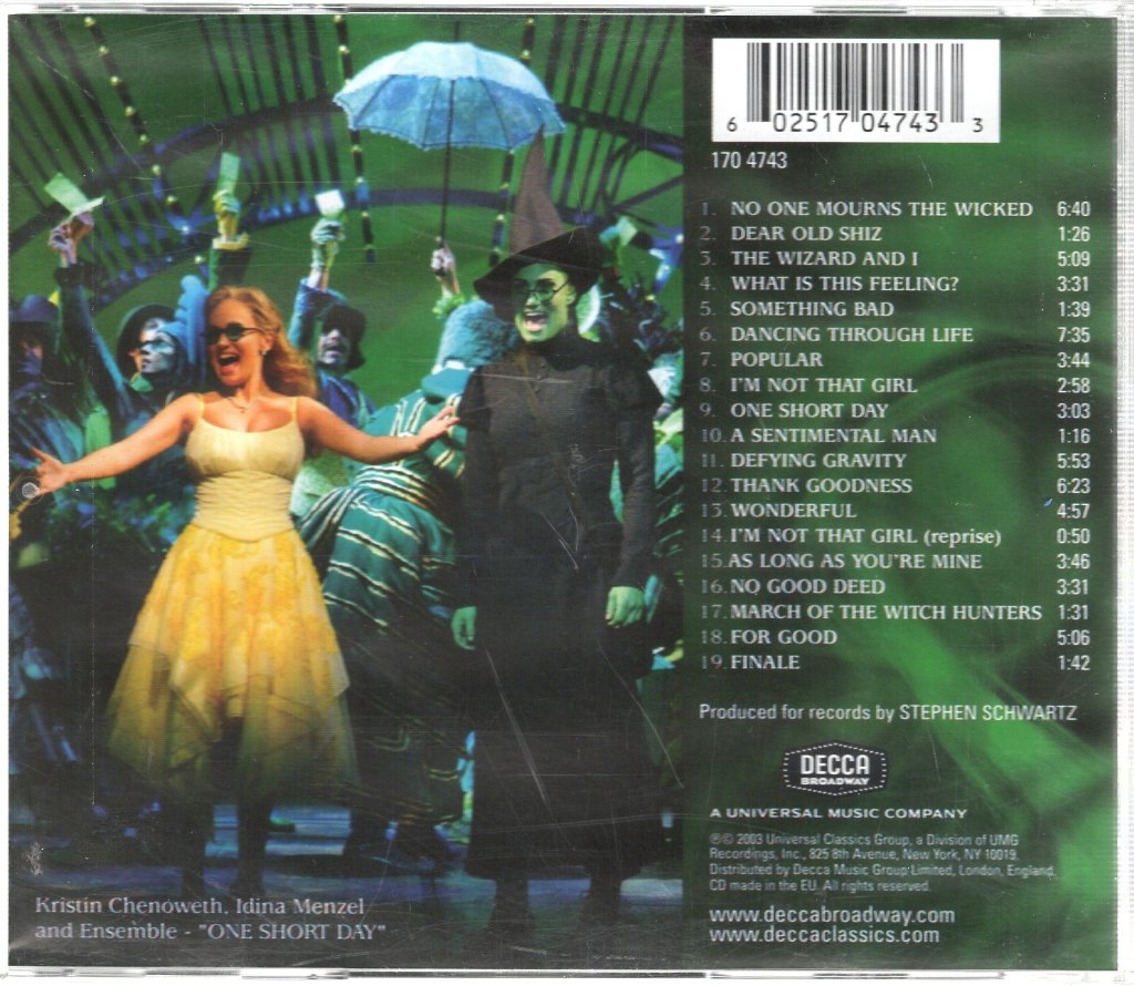 Stephen Schwartz - Wicked (Original Broadway Cast Recording) - Cd