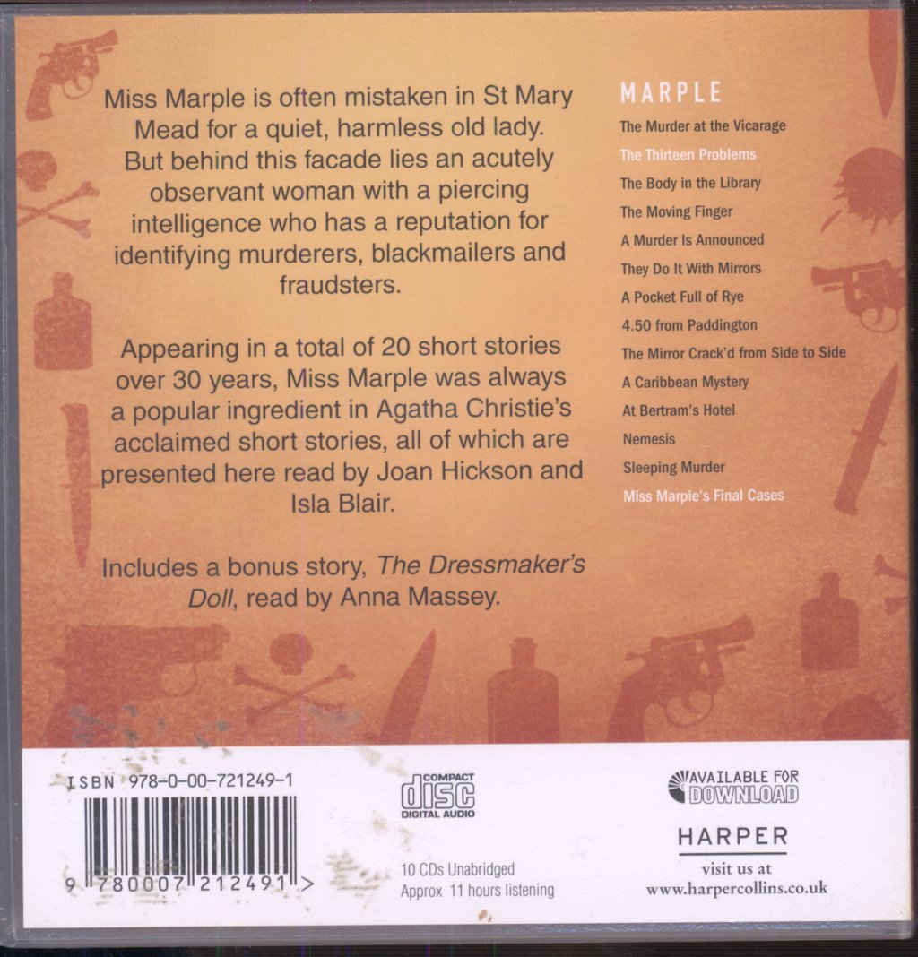 Joan Hickson And Isla Blair - Agatha Christie - Miss Marple: The Complete Short Stories - Cd Set