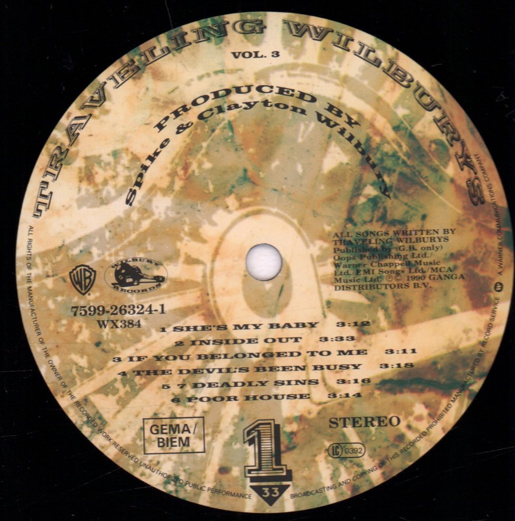 Traveling Wilburys - Vol 3 - Lp