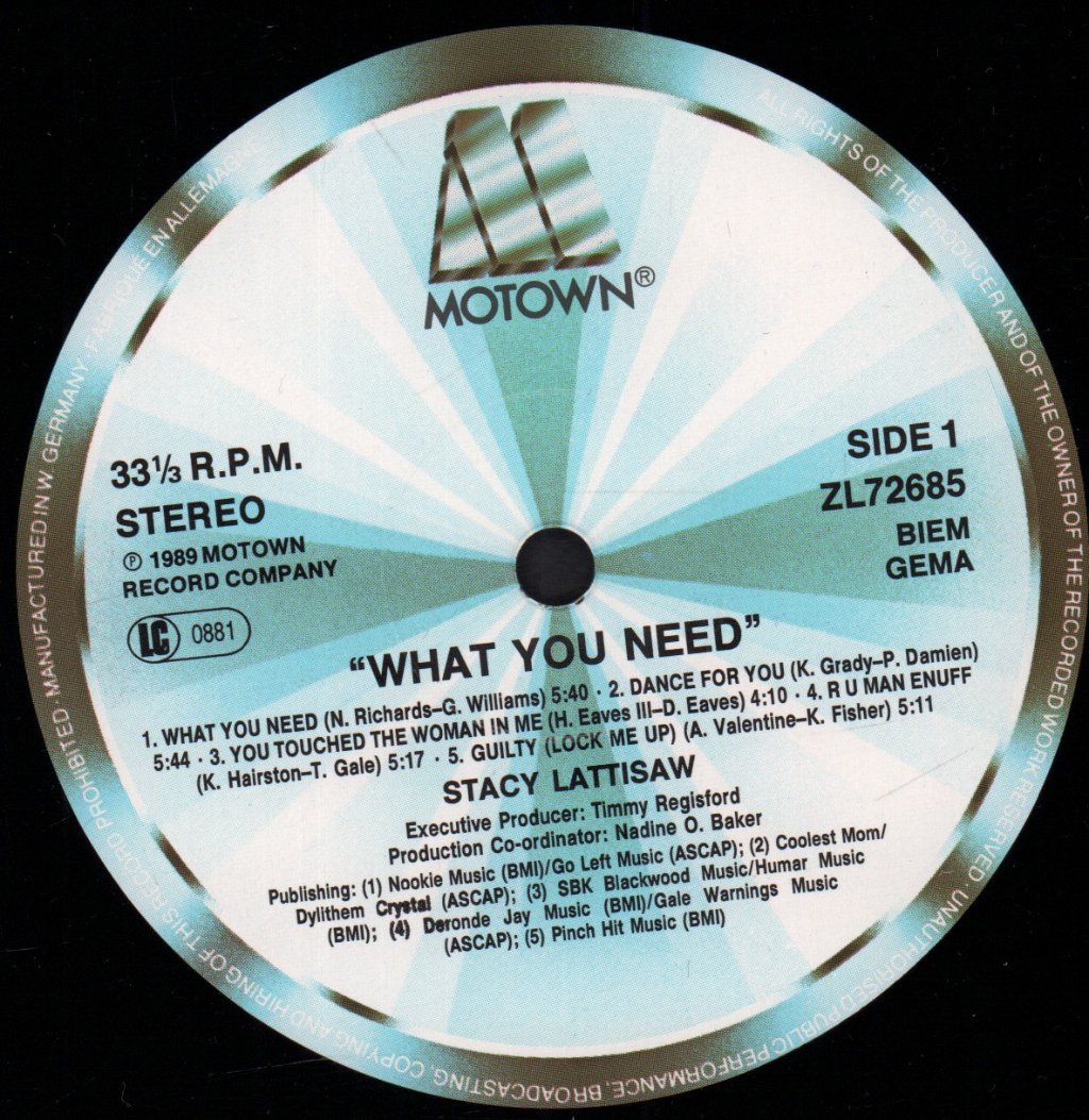 Stacy Lattisaw - What You Need - Lp