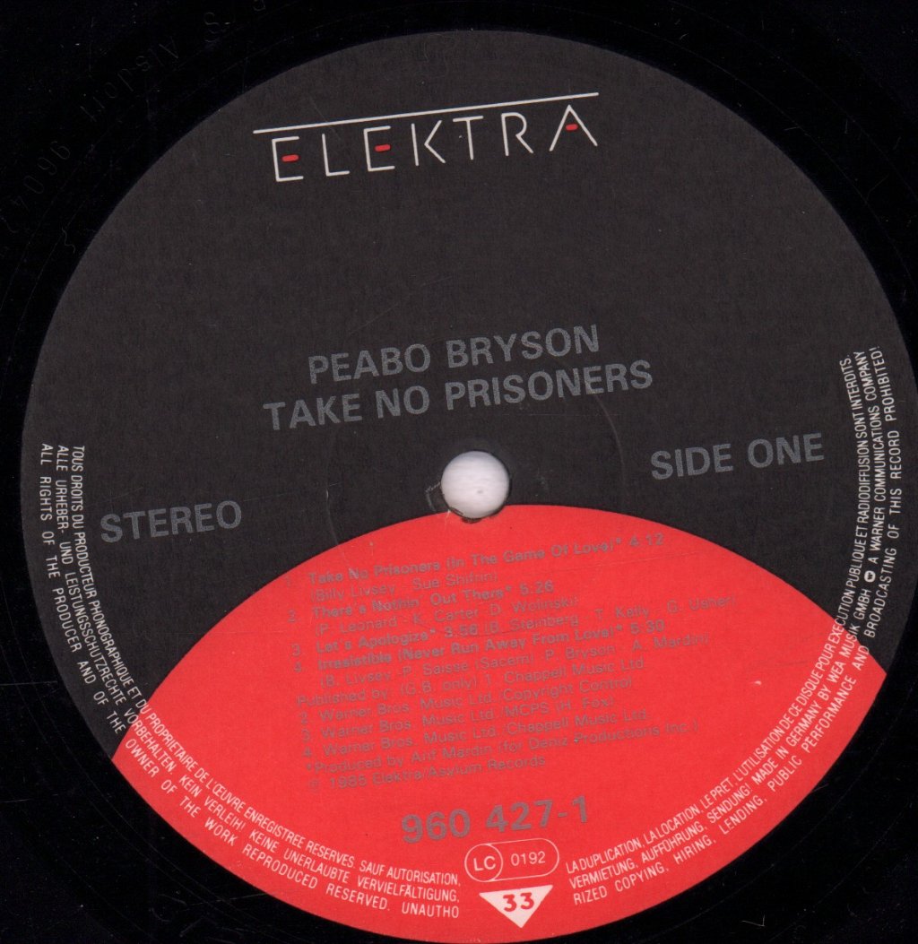 Peabo Bryson - Take No Prisoners - Lp