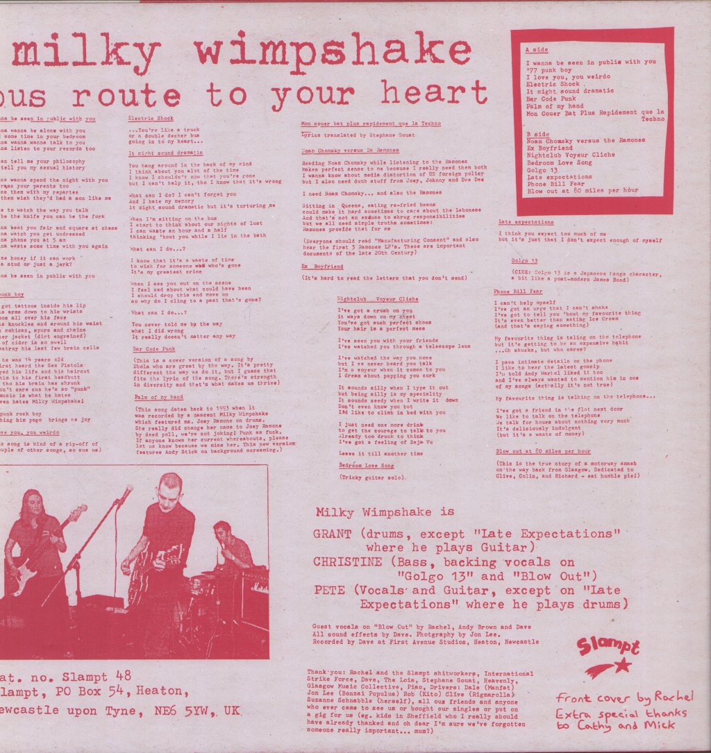Milky Wimpshake - Bus Route To Your Heart - Lp
