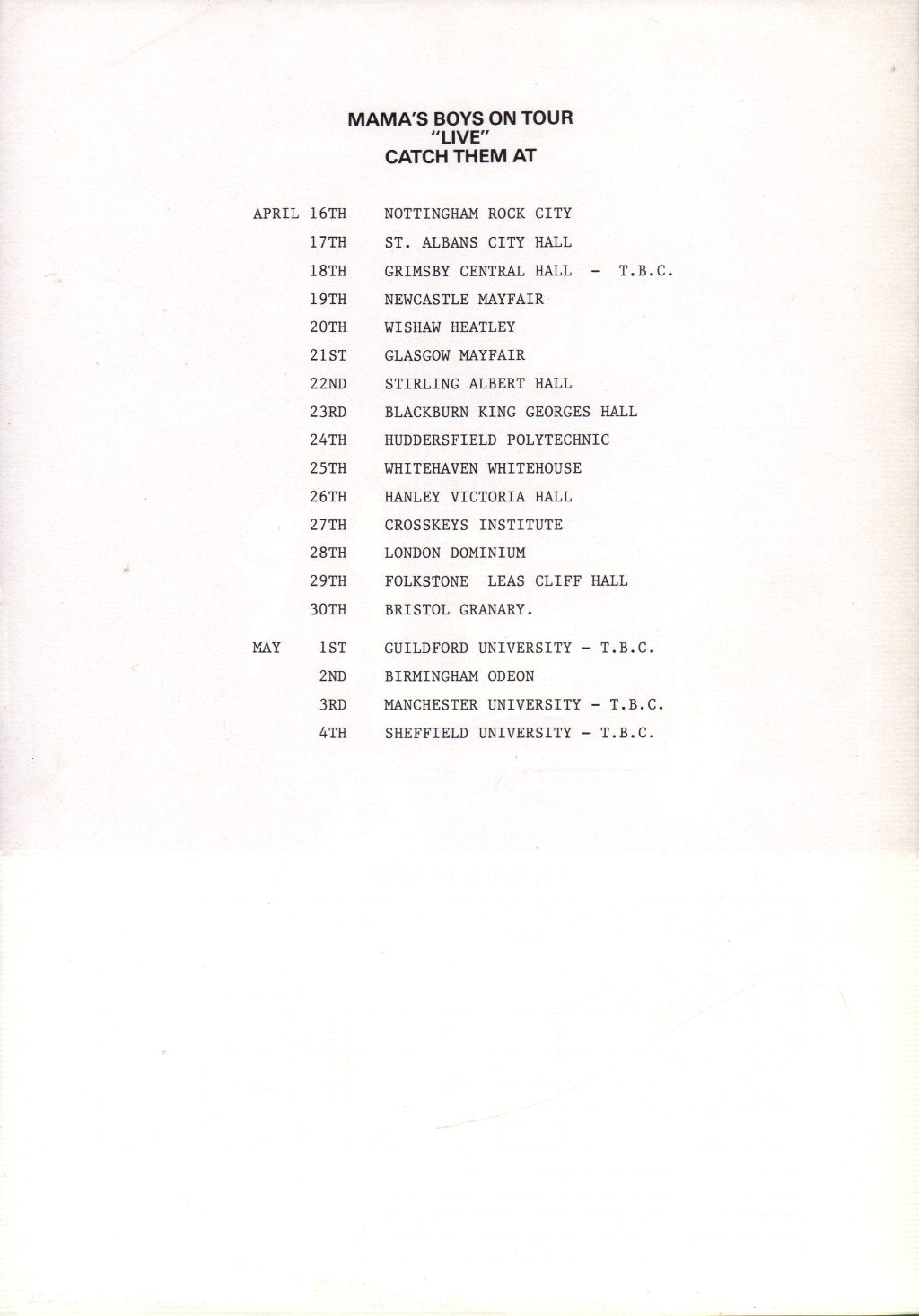 Mama's Boys - Power And Passion - Double Lp