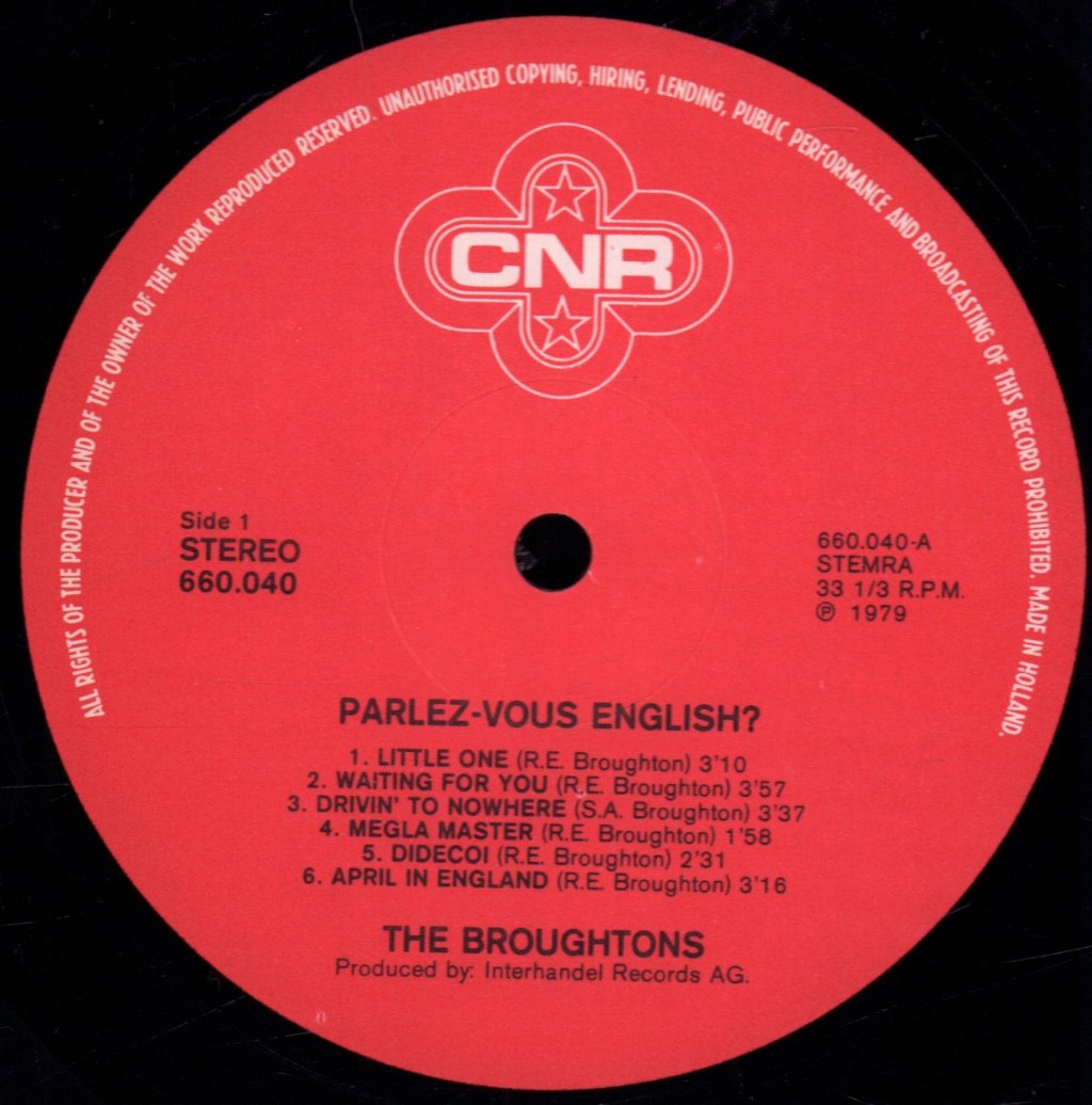 Broughtons - Parlez-Vous English - Lp