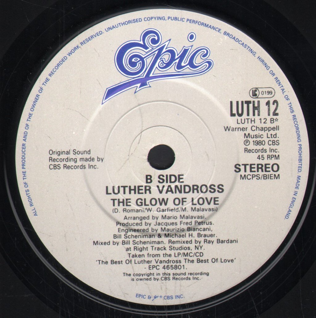 Luther Vandross - Never Too Much - 7 Inch