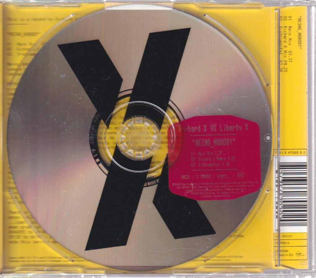 Richard X Versus Liberty X - Being Nobody - Cd