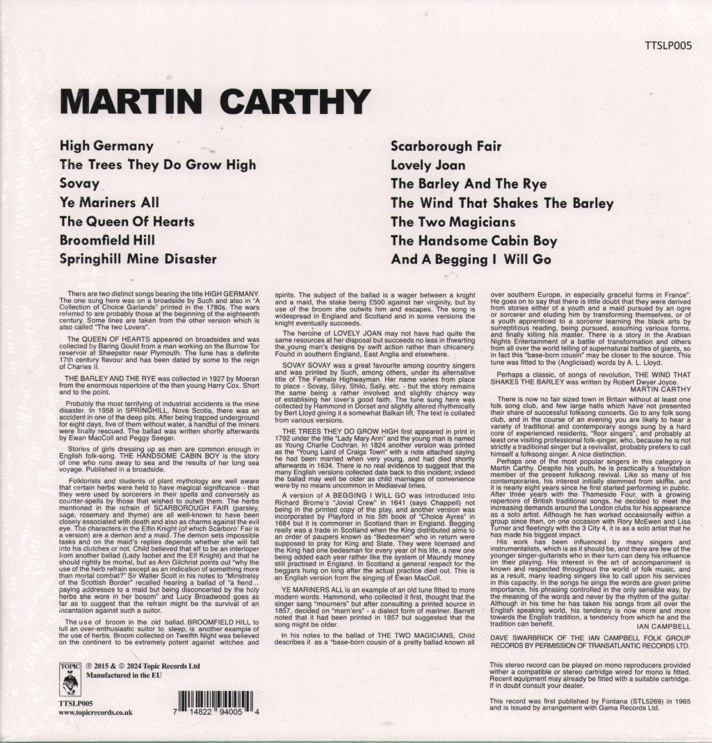 Martin Carthy - Martin Carthy - Lp