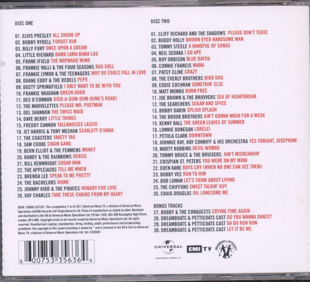 Various Artists - Dreamboats And Petticoats Five Coffee Bars And Candy - Double Cd