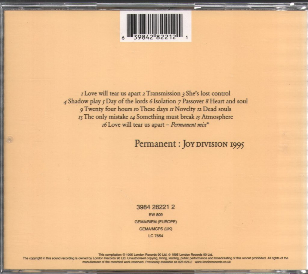 Joy Division - Permanent: Joy Division 1995 - Cd