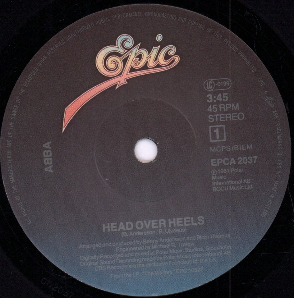 ABBA - Head Over Heels - 7 Inch