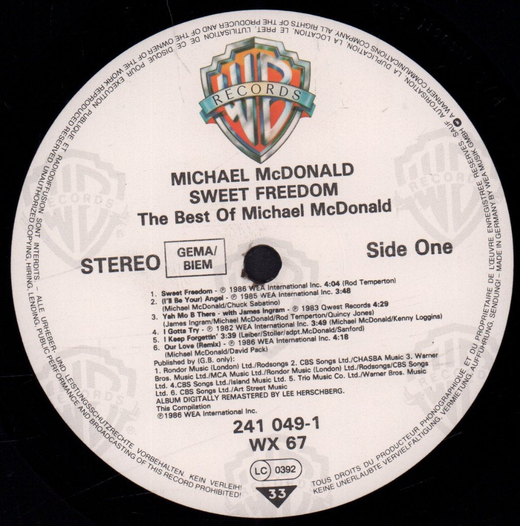 Michael McDonald - Sweet Freedom - Lp