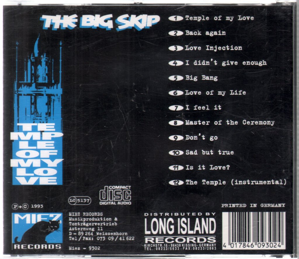 Big Skip - Temple Of My Love - Cd