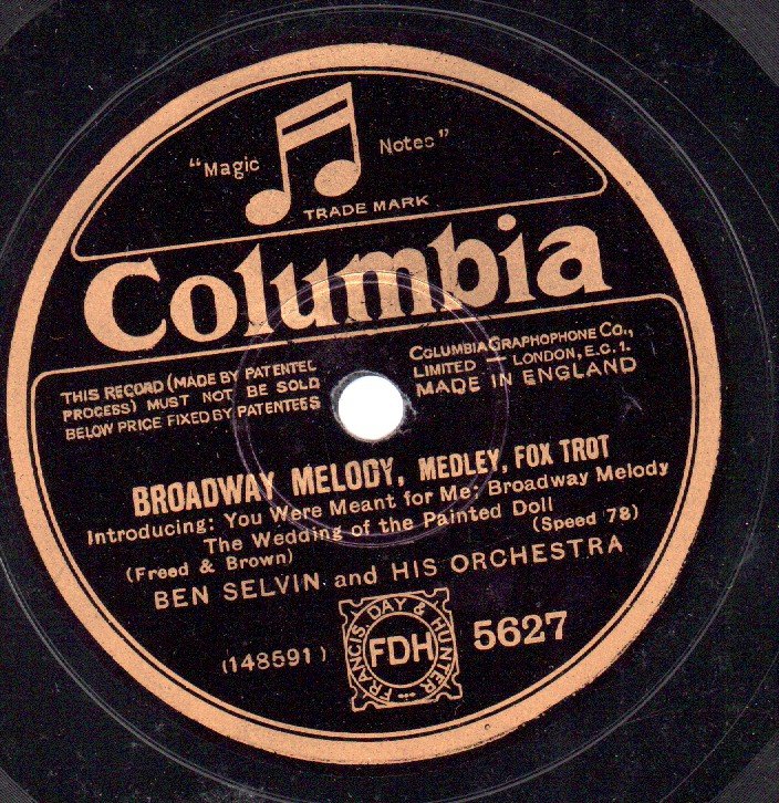 BEN SELVIN AND HIS ORCHESTRA - Hollywood Revue Of 1929 - 78