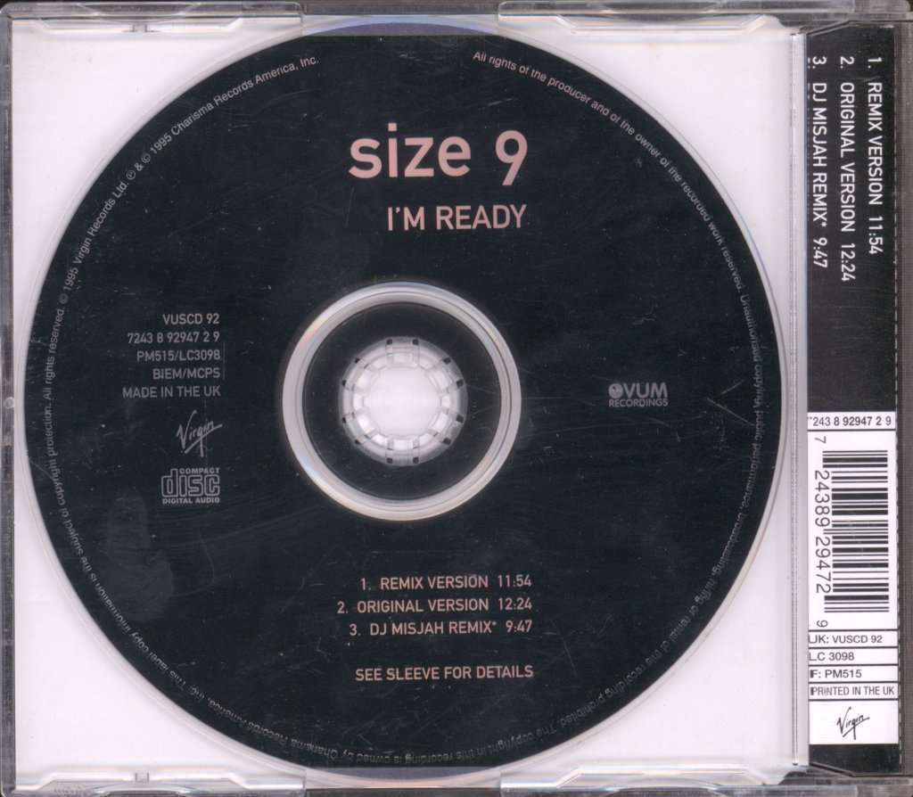 Size 9 - I'm Ready - Cd
