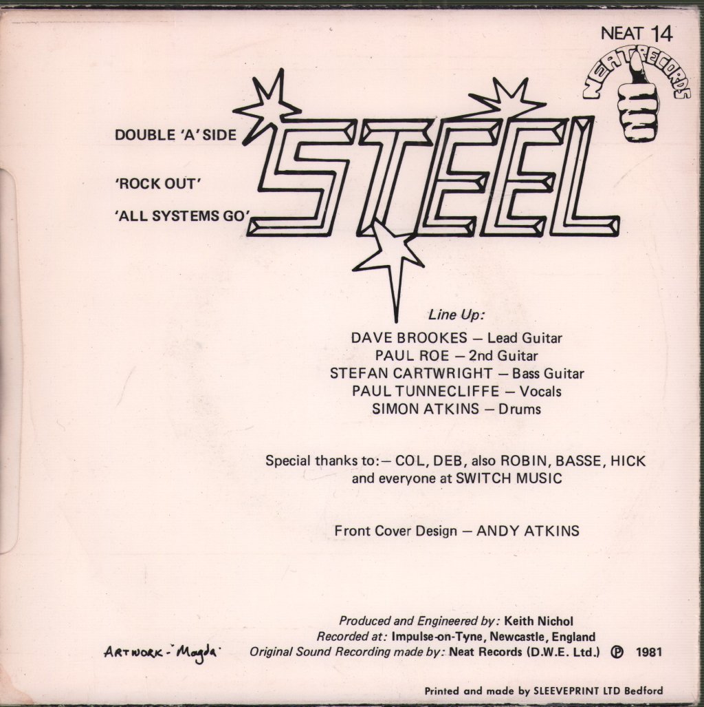 Steel - Rock Out / All Systems Go - 7 Inch