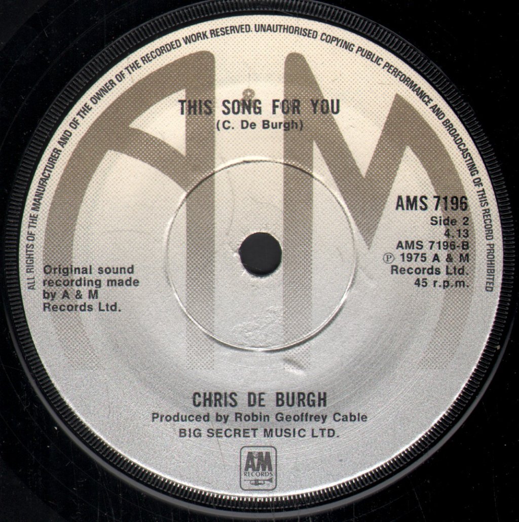 Chris De Burgh - Lonely Sky - 7 Inch