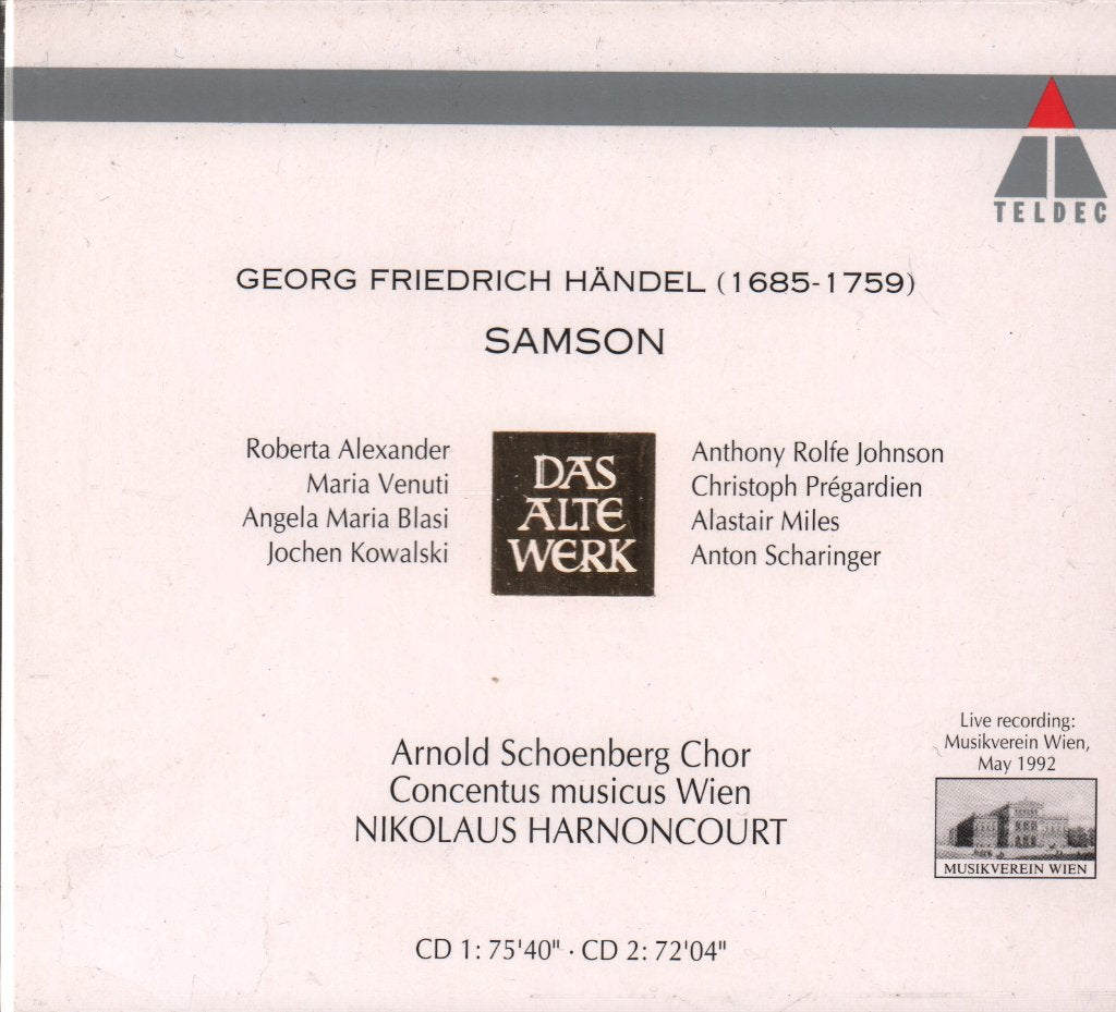 Georg Friedrich Händel - Samson - Double Cd