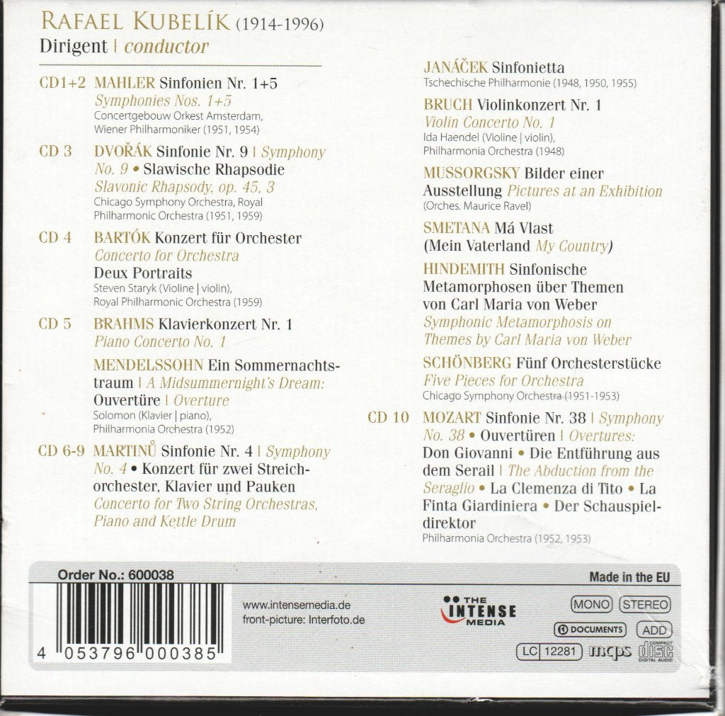 Rafael Kubelik - Complete Masterpieces - Cd Box Set