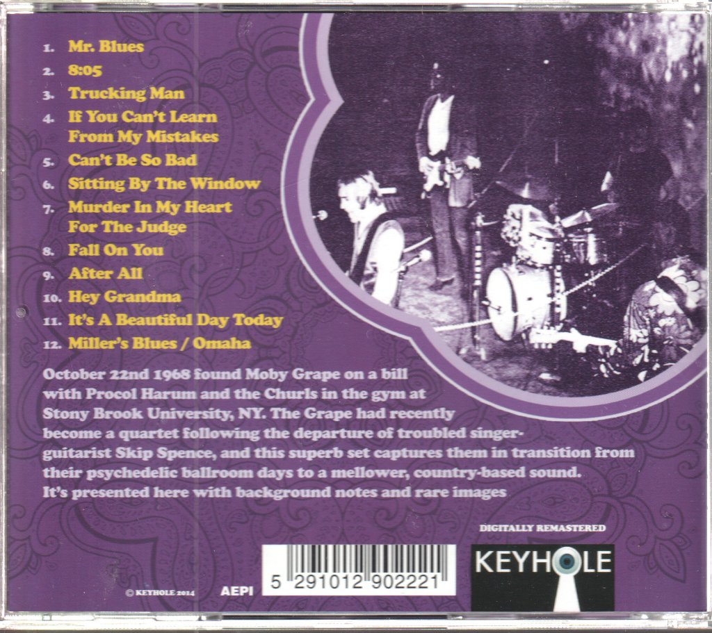 Moby Grape - Live At Stony Brook University, NY, October 22nd 1968 - Cd