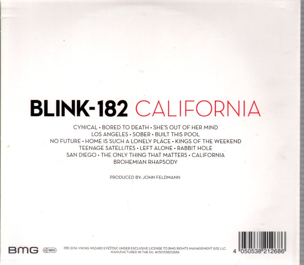 Blink 182 - California - Cd