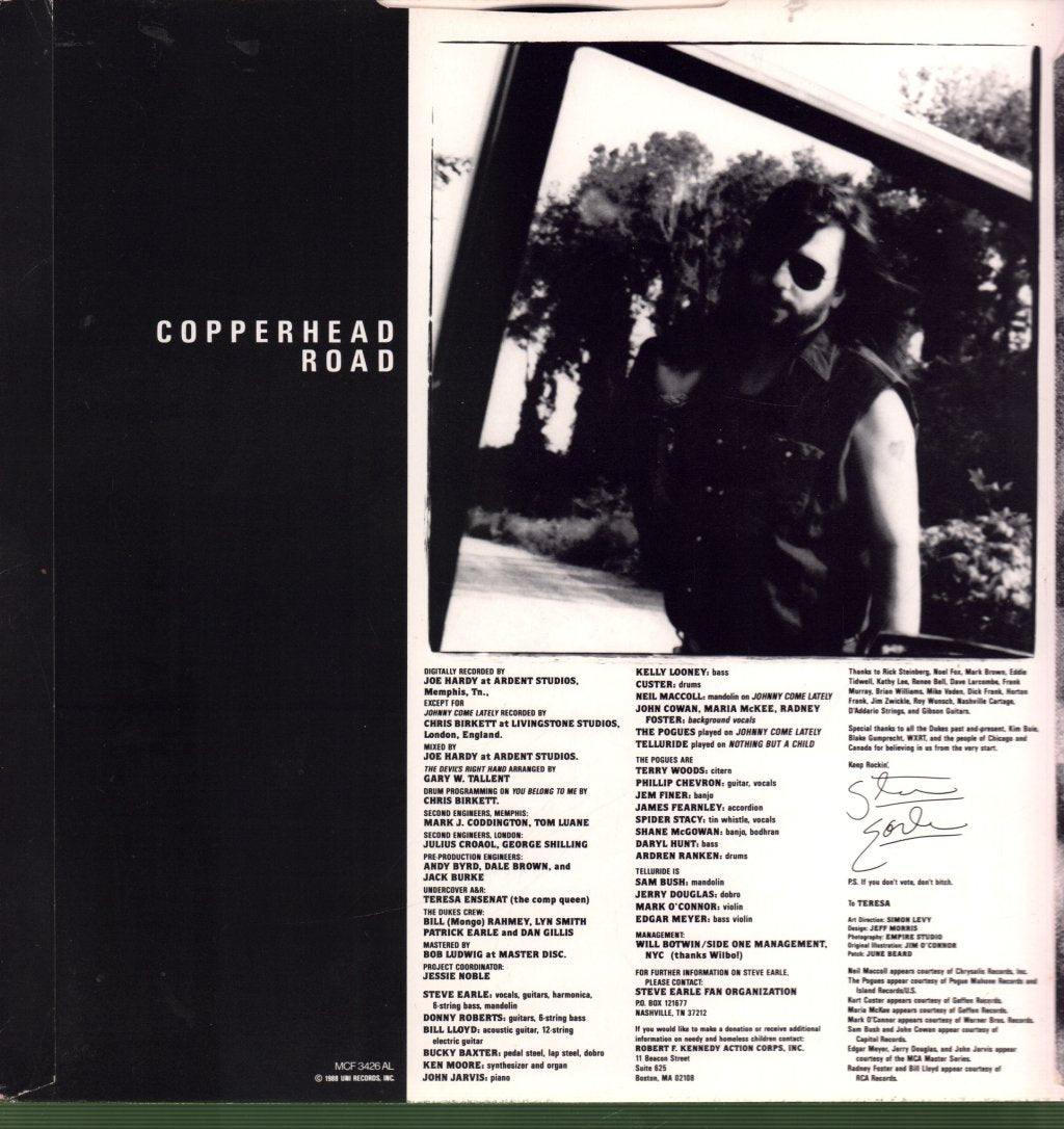 Steve Earle - Copperhead Road - Lp