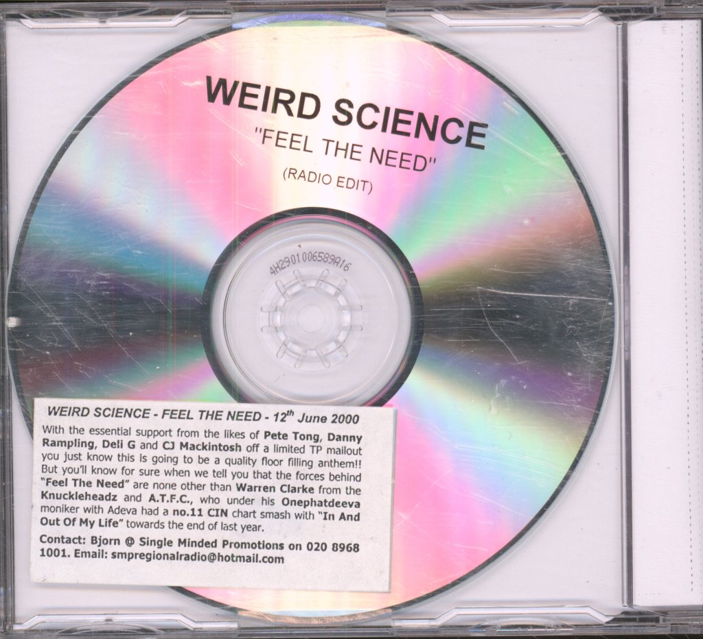 Weird Science - Feel The Need - Cdr
