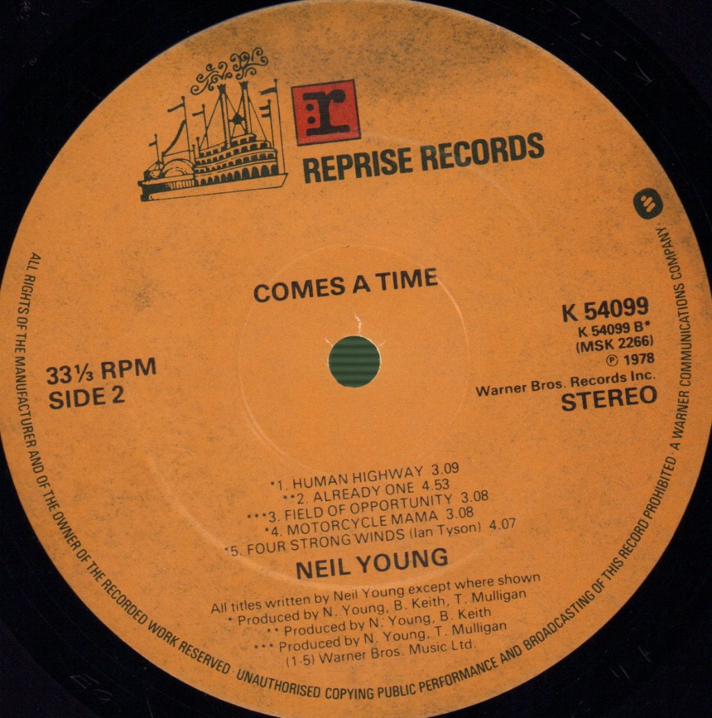 Neil Young - Comes A Time - Lp