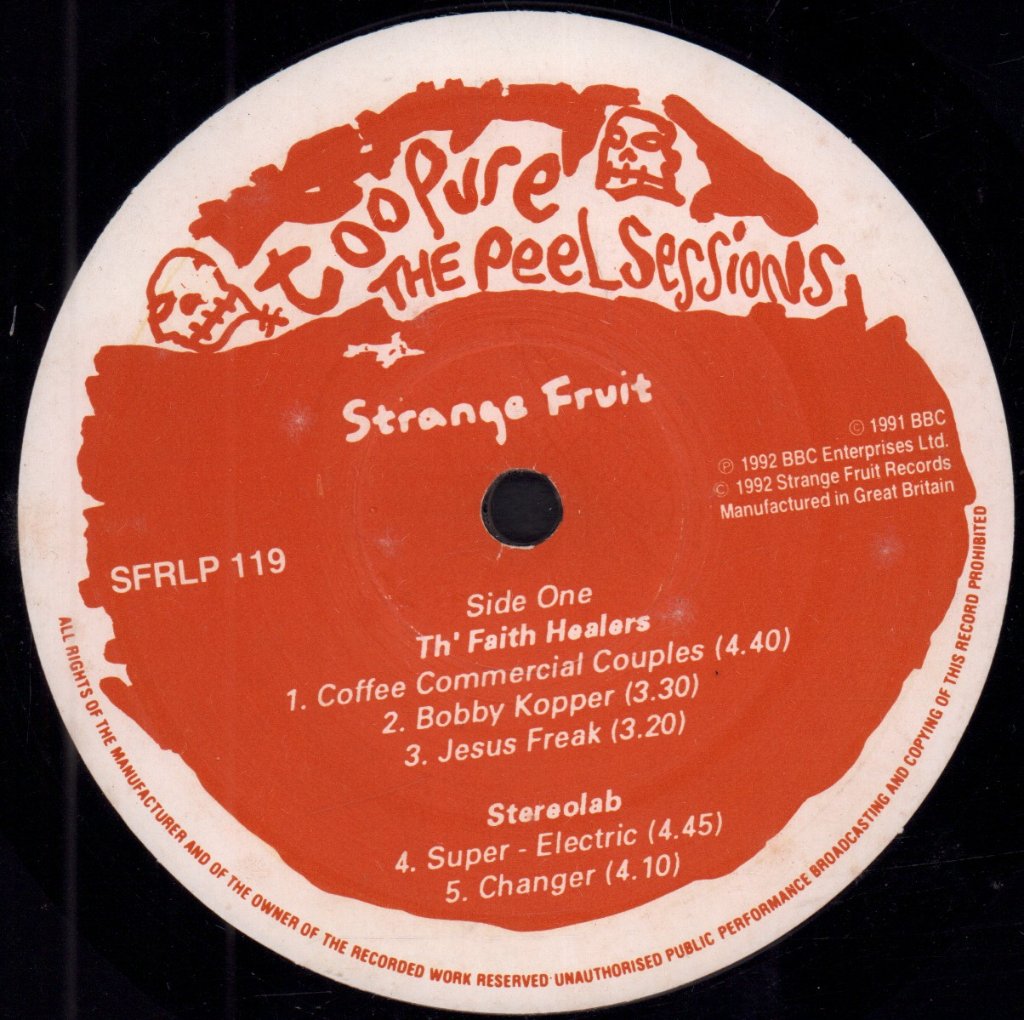 Too Pure - Peel Sessions - 10 Inch