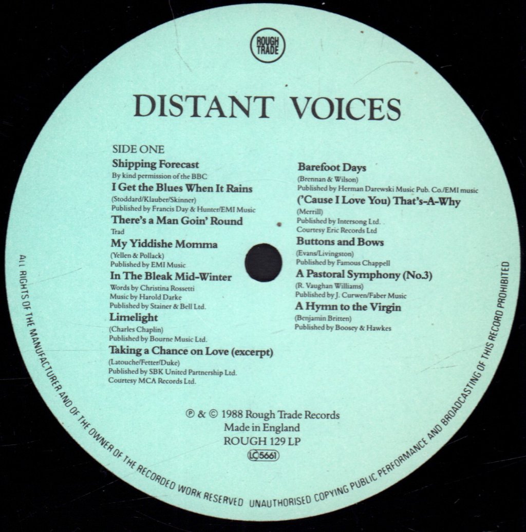 Distant Voices Still Lives - Original Soundtrack - Lp