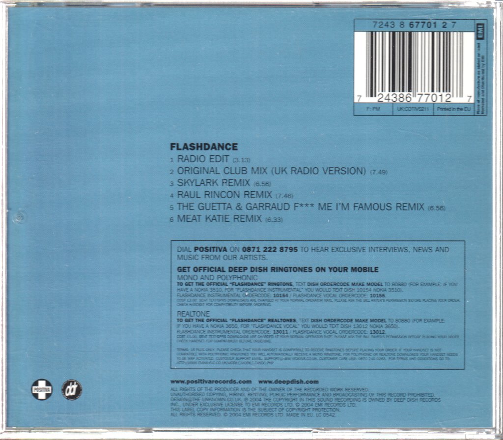 Deep Dish - Flashdance - Cd