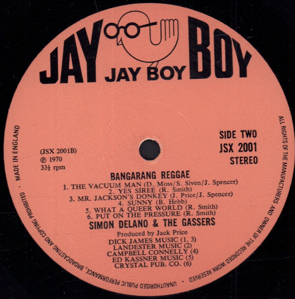 Simon Delano And The Gassers - Bangarang Reggae - Lp