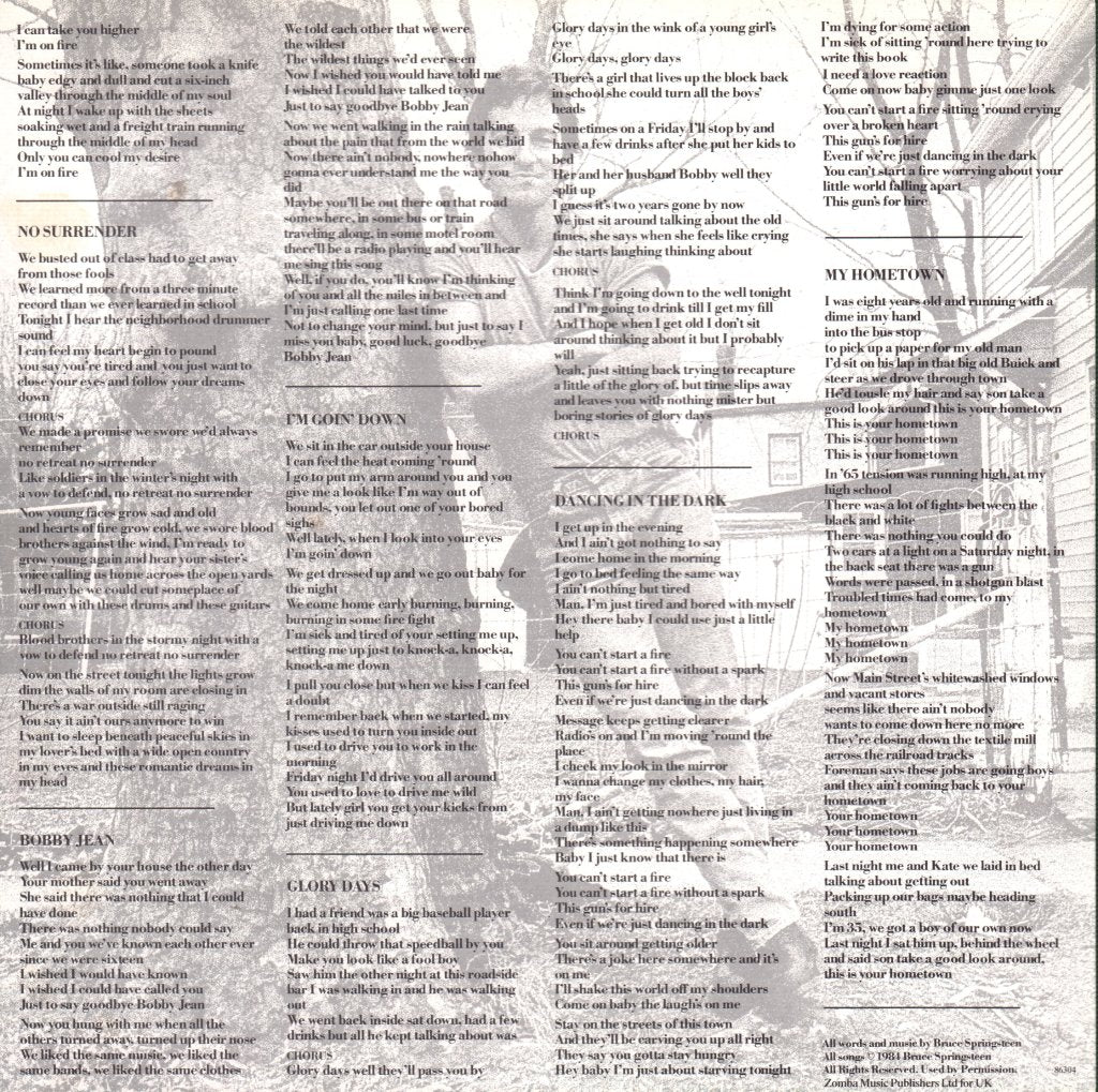 Bruce Springsteen - Born In The Usa - Lp