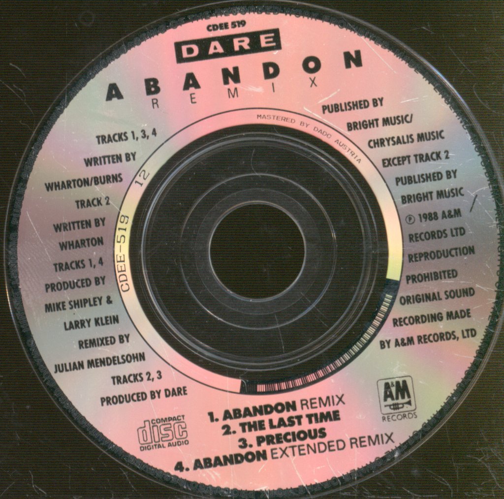 Dare - Abandon (Remix) - Cd
