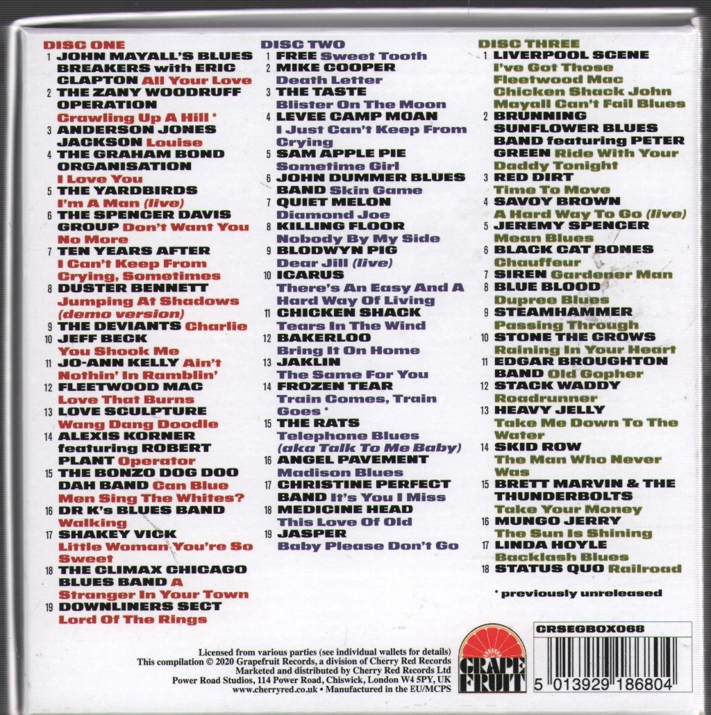 Various Artists - Crawling Up A Hill - A Journey Through The British Blues Boom 1966-71 - Triple Cd