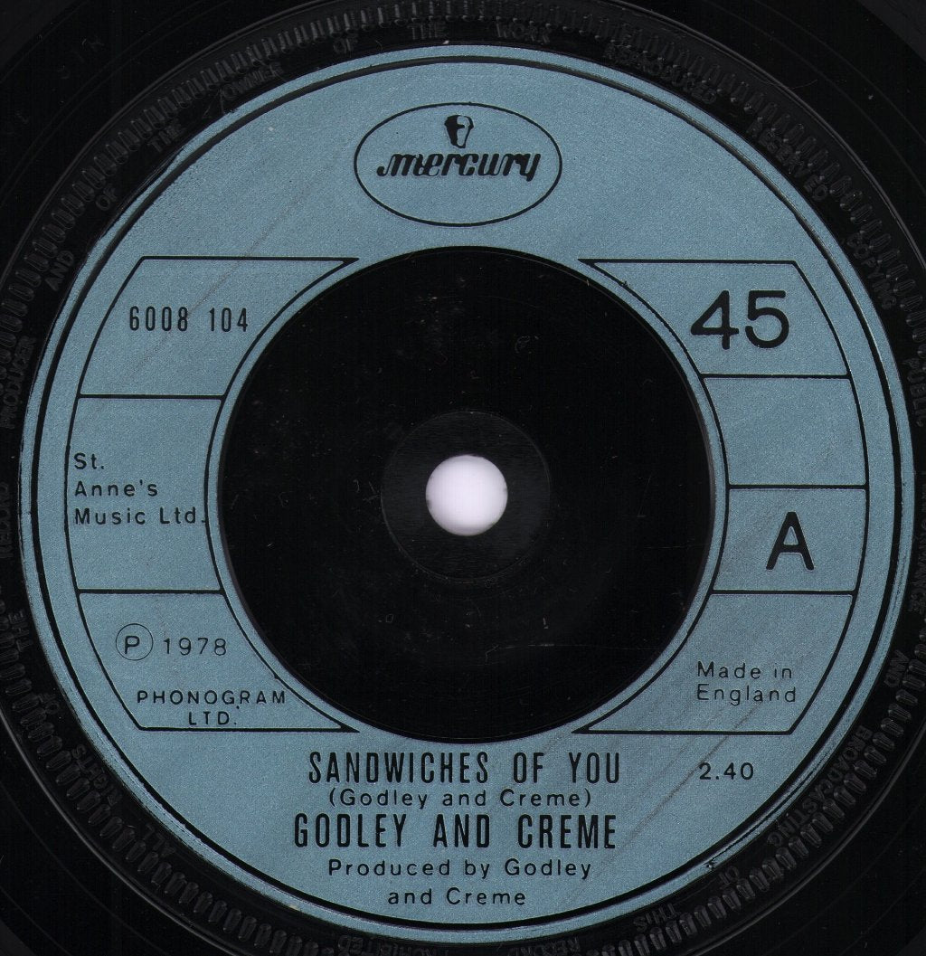 Godley And Creme - Sandwiches Of You - 7 Inch