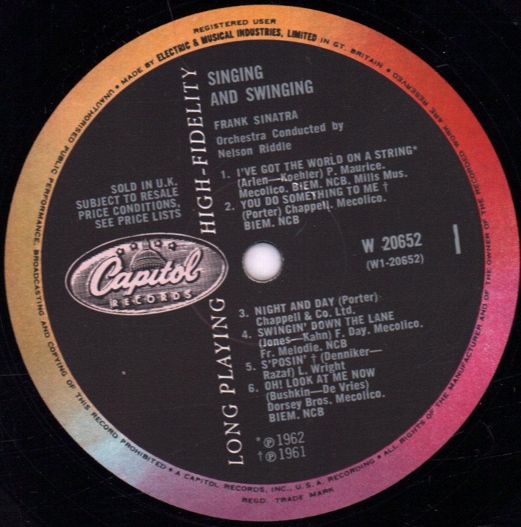 Frank Sinatra - Singing And Swinging - Lp
