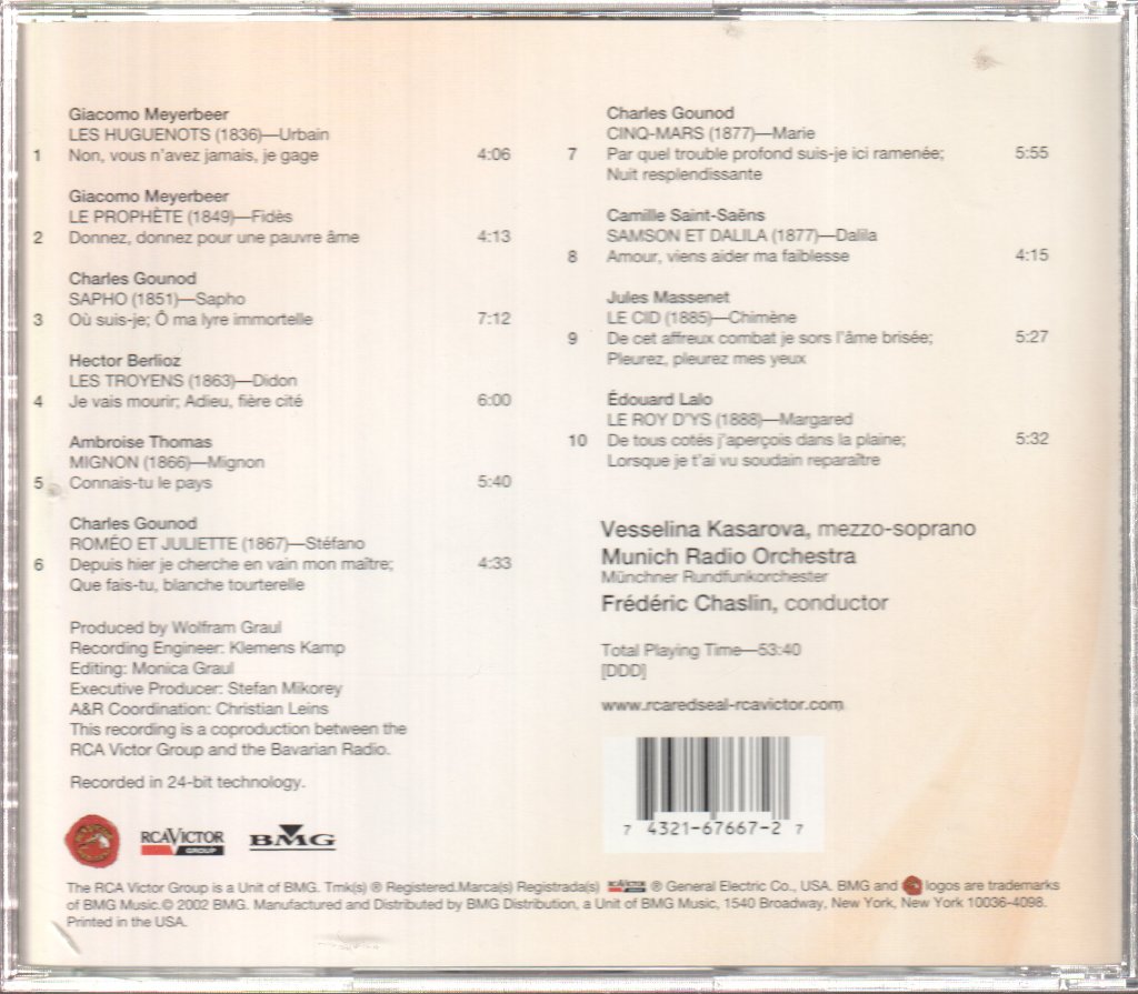 Vesselina Kasarova, Münchner Rundfunkorchester - Nuit Resplendissante - French Opera Arias - Cd