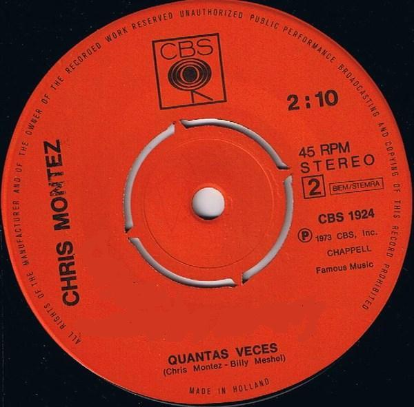Chris Montez - No One Knew / Quantas Veces - 7 Inch