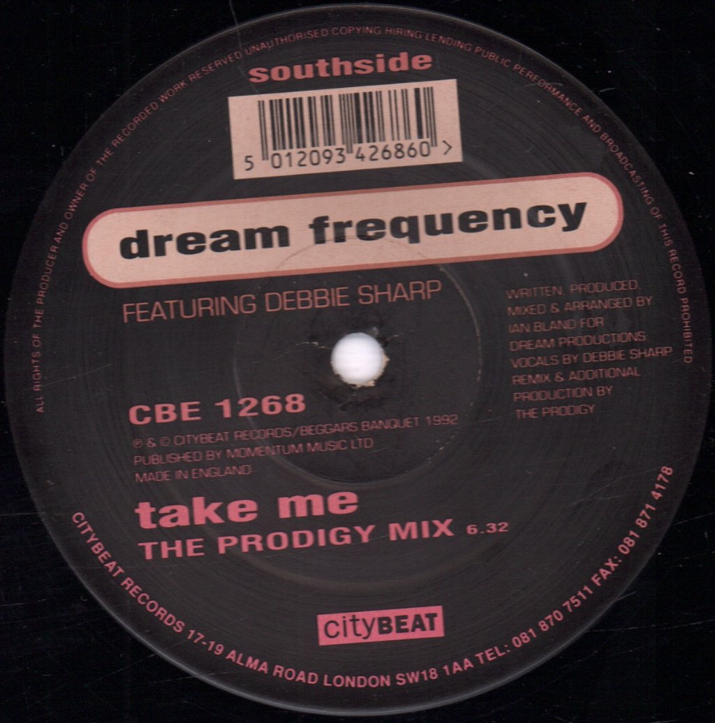 Dream Frequency Featuring Debbie Sharp - Take Me - 12 Inch