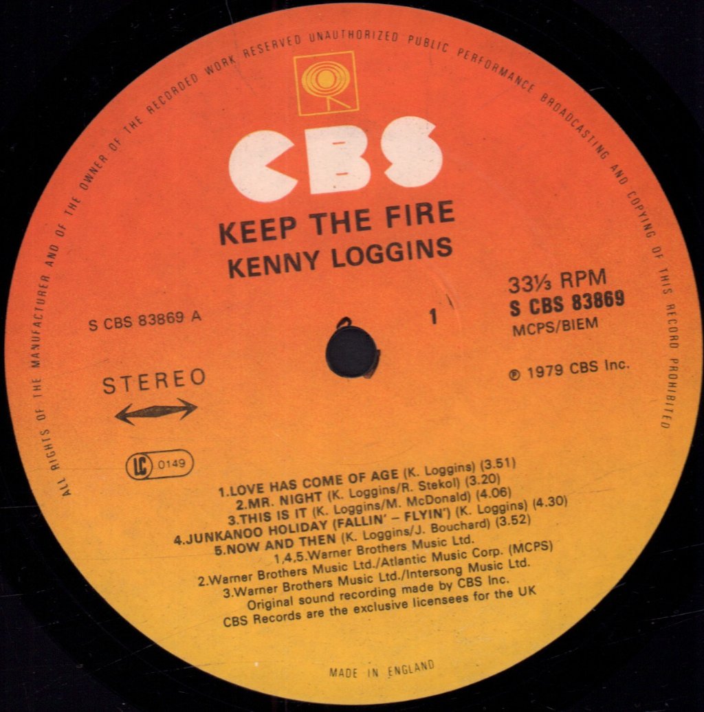 Kenny Loggins - Keep The Fire - Lp