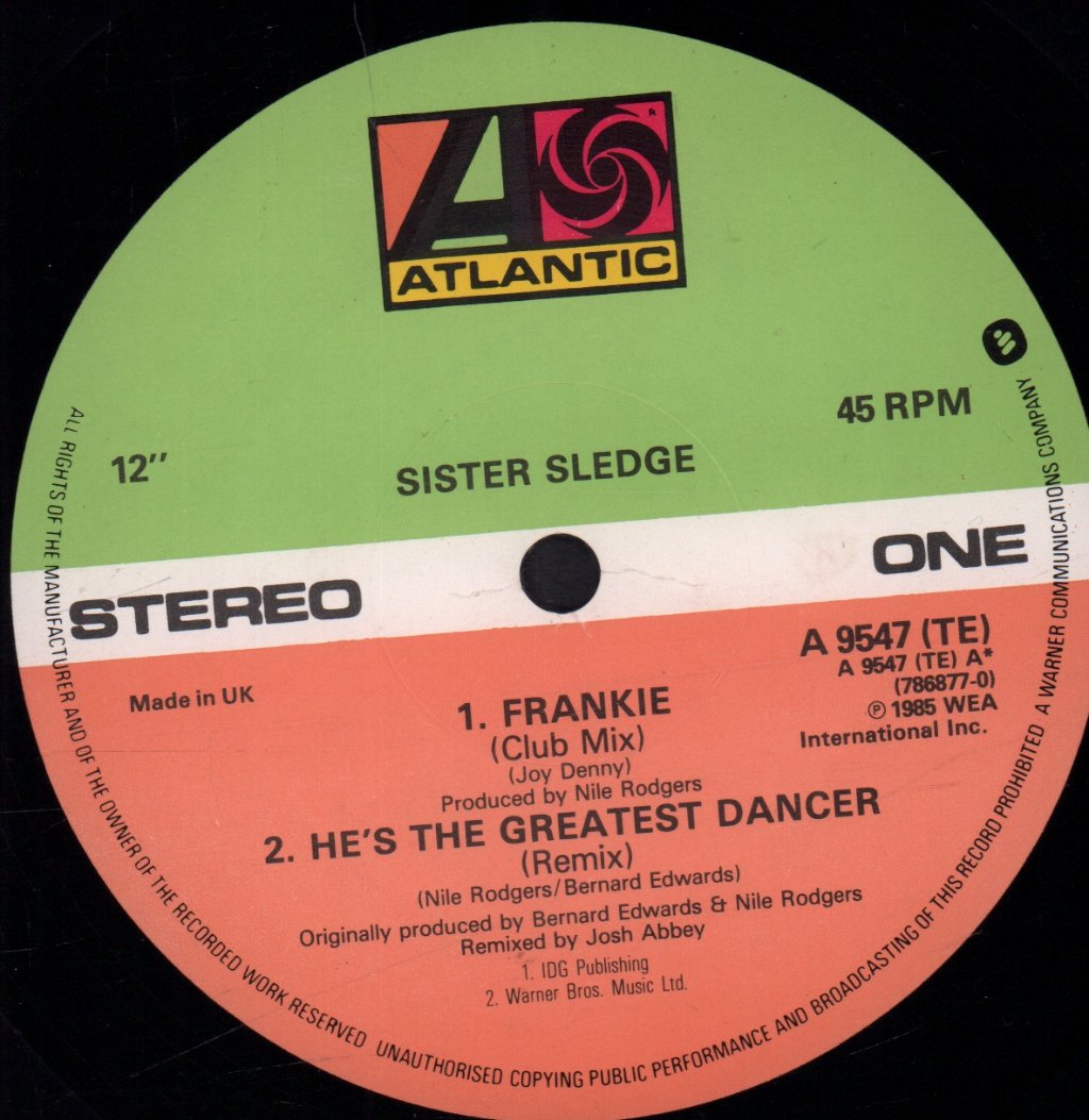 Sister Sledge - Frankie - 12 Inch