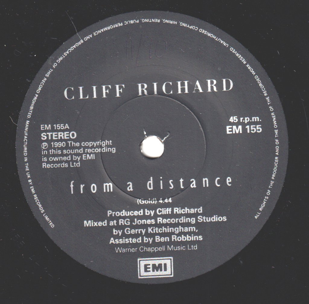 Cliff Richard - From A Distance - 7 Inch