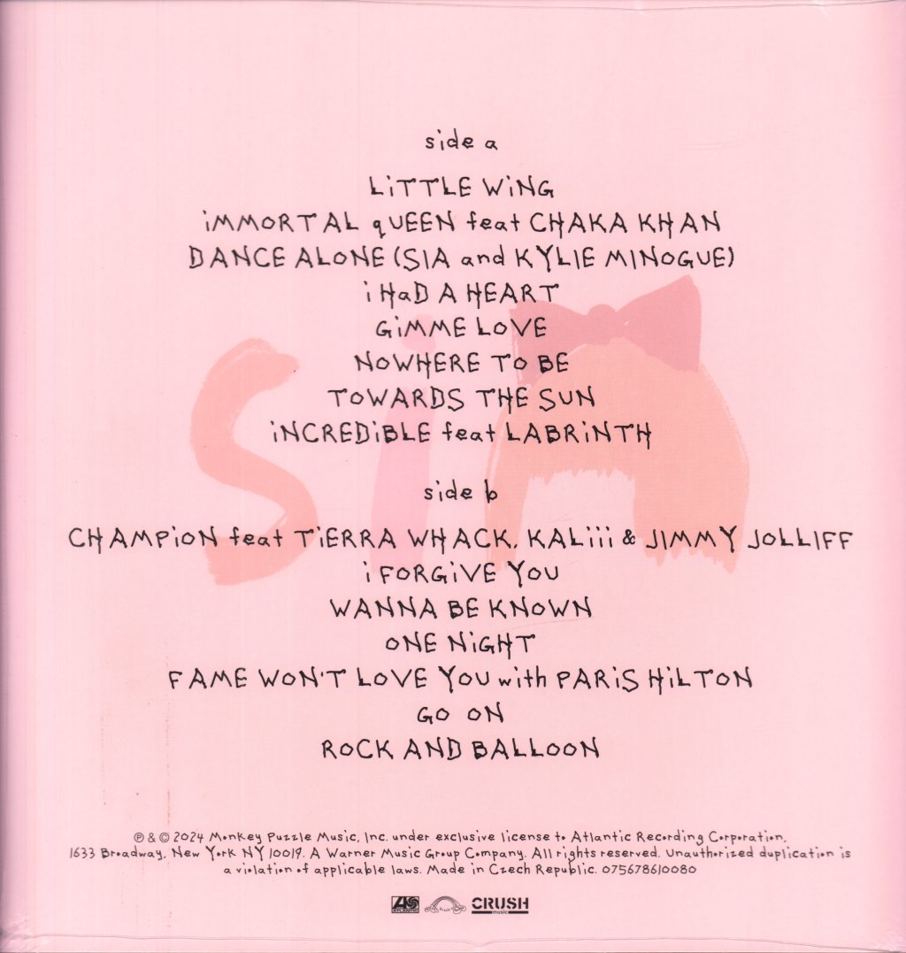 Sia - Reasonable Woman - Lp