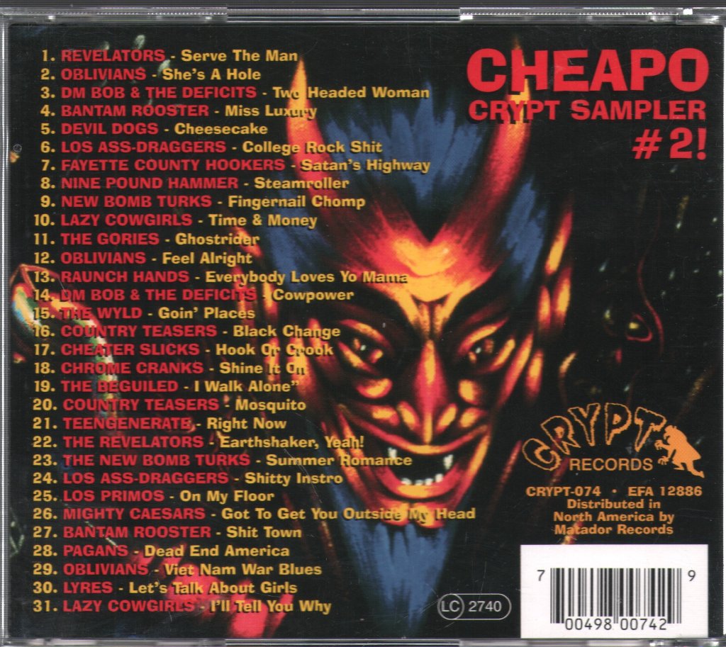 Various Artists - Cheapo Crypt Sampler #2! - Cd